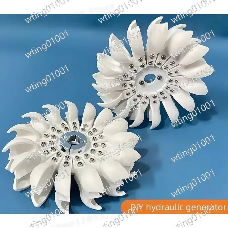 for DIY Hydro Generator High Efficiency Impeller Impact Water Wheel Bucket Disk Turbine System Renewable Energy Power Kit