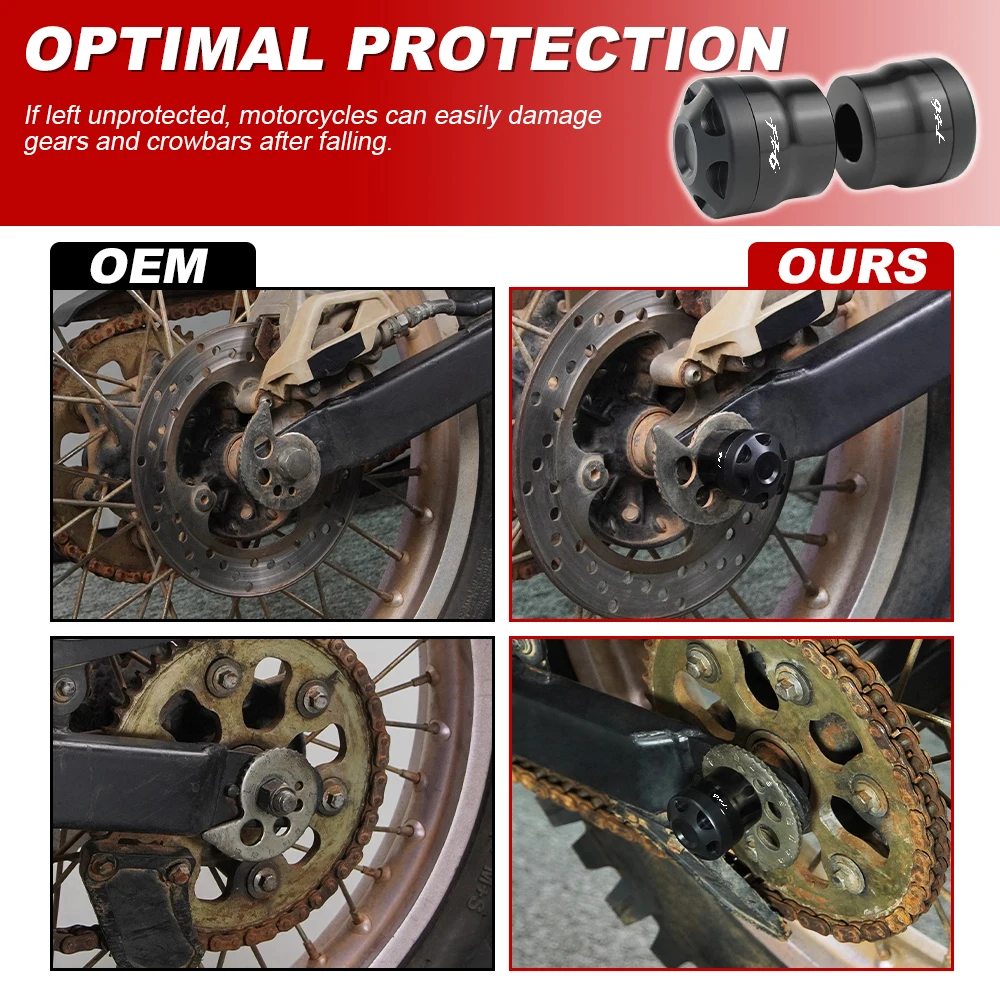 Rear Axle Crash Sliders Stand Screw Swingarm Spools Fit For FMX 650 2005 2006 2007 YAMAHA FZ6 2004-2006 XJ 6 2009-2017 FZR 600