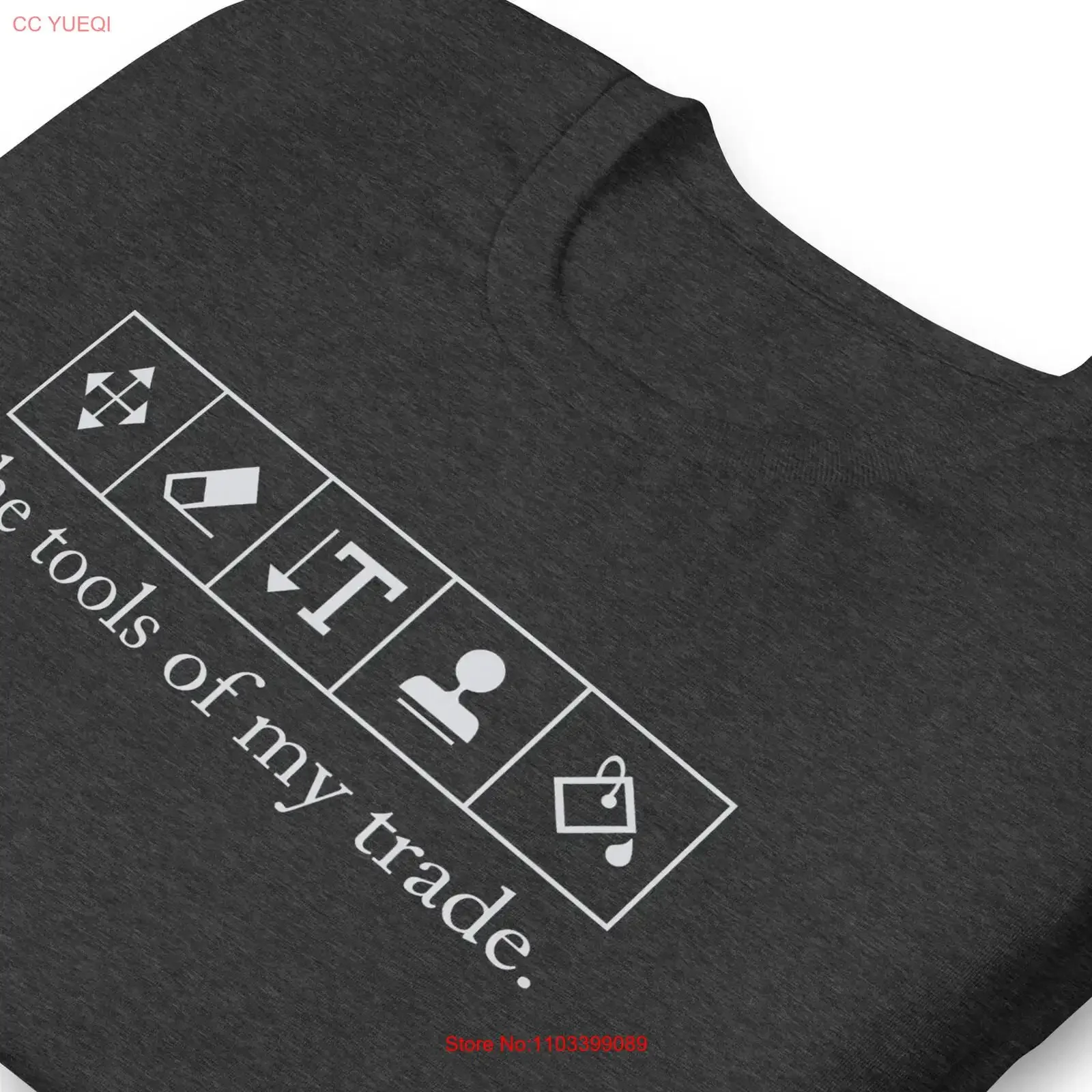 Las herramientas de mi comercio Adobe Toolbar camiseta vintage lavada suave cómoda ropa de calle ropa de diseñador moda