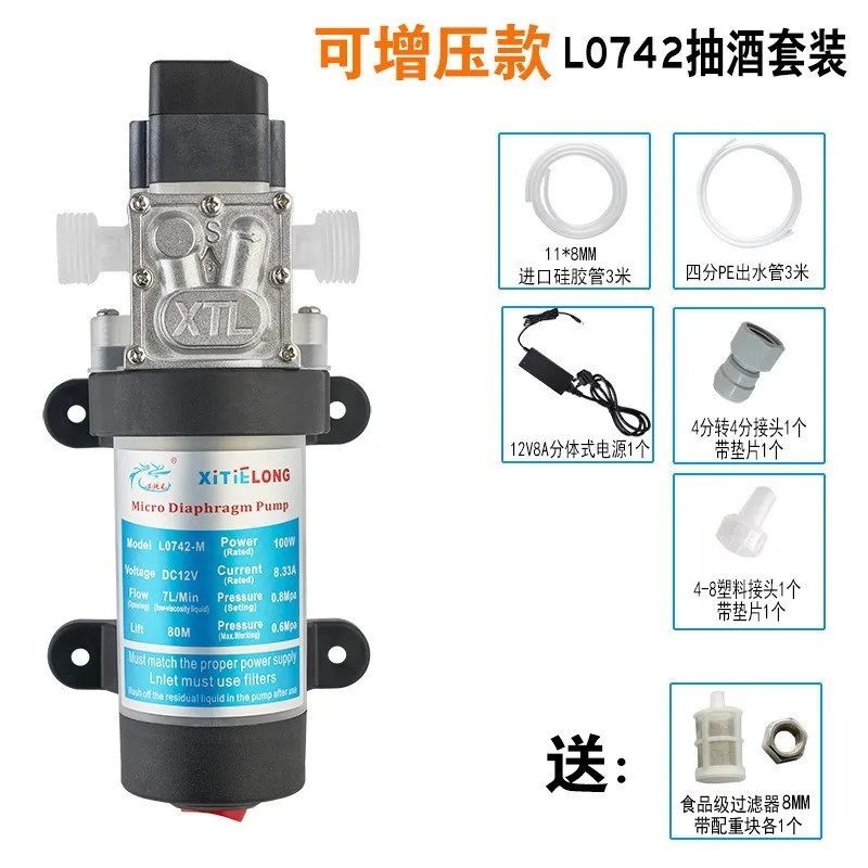 pressurized food grade alcohol pump food equipment spray liquid pump 100W self-priming water pump