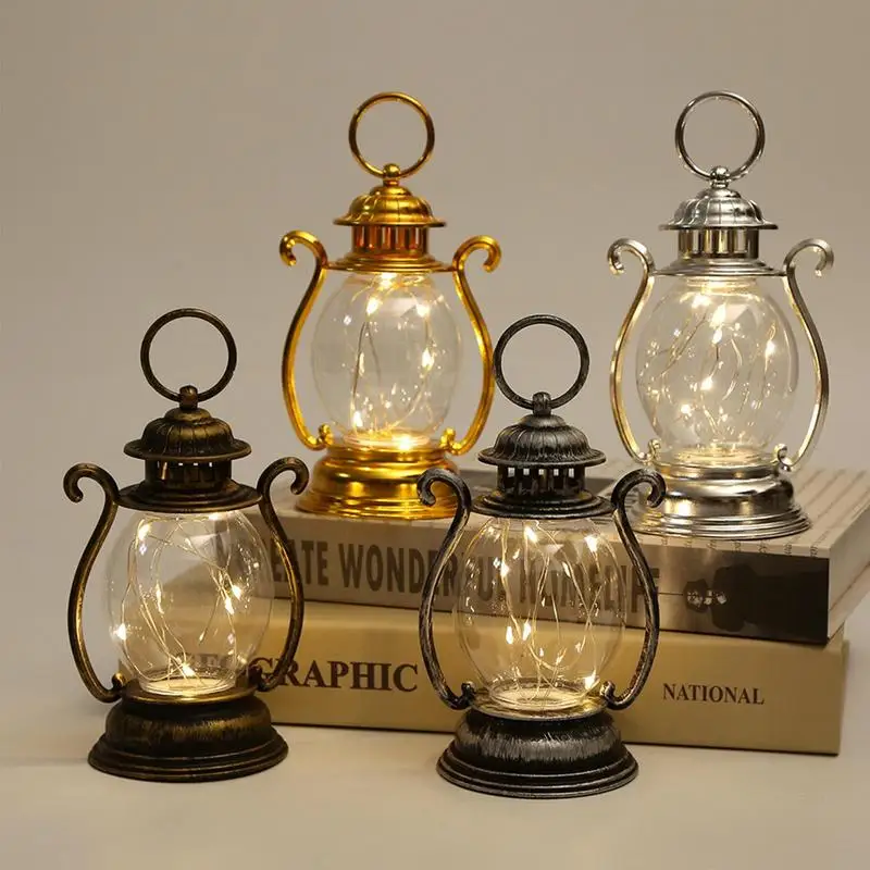 LED Vintage Lantern Led Hanging Lantern Battery Operated LED light string Retro Lantern small oil lamp for Camping Tabletop