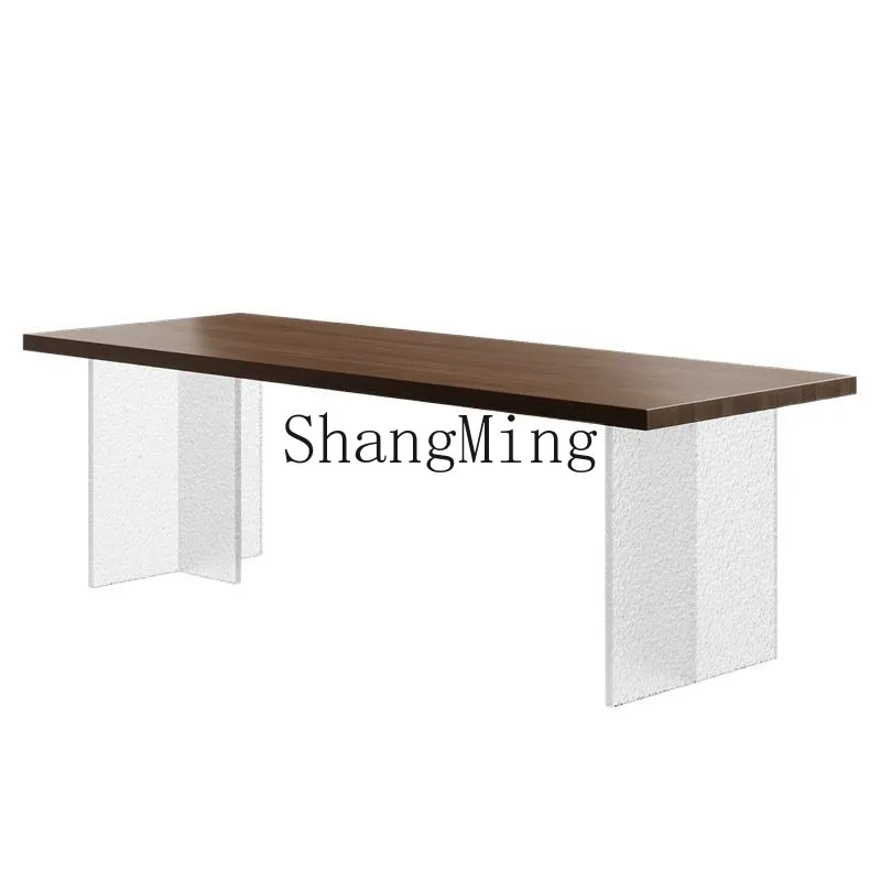 

ZYY solid wood acrylic suspended desk household living room long table reading desk
