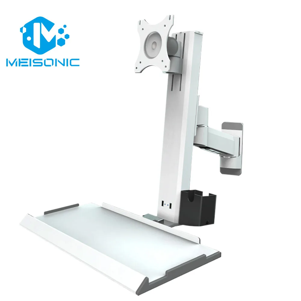 

Fast Delivery T8-MA01KB-600 White 32\" Single Arm And Single VESA Mounts Wall-Mounted 20kg Vesa Rotatable Arm