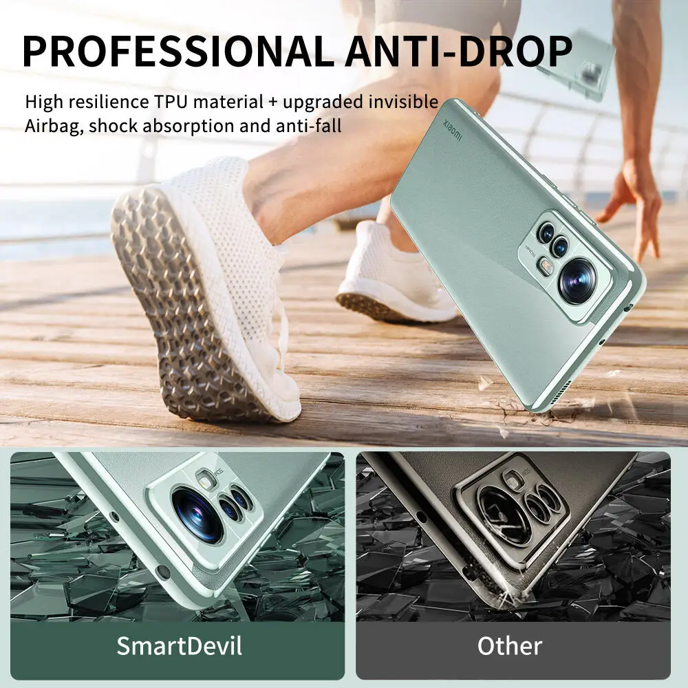 Etui SmartDevil Clear do Xiaomi Mi 13 12S 12 Pro etui ochronne z pełną soczewką dla Mi 11 osłona przezroczysty tył poduszka powietrzna zapobiegająca