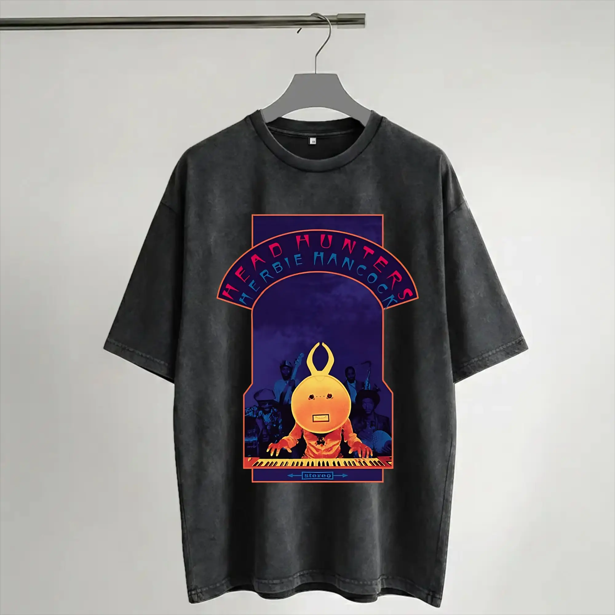 Herbie Hancock - Master of Funk and Jazz T Shirts Hip Hop Washed 100% Cotton Street T-Shirts  Vintage for Men Women Streetwear