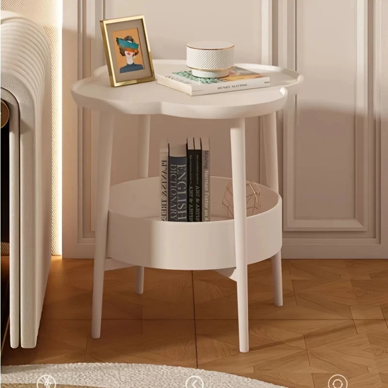Kremowy styl w kształcie chmurki Sofa stół do sypialni do spania mały okrągły stół nowoczesny prosty balkon półka stolik kawowy 