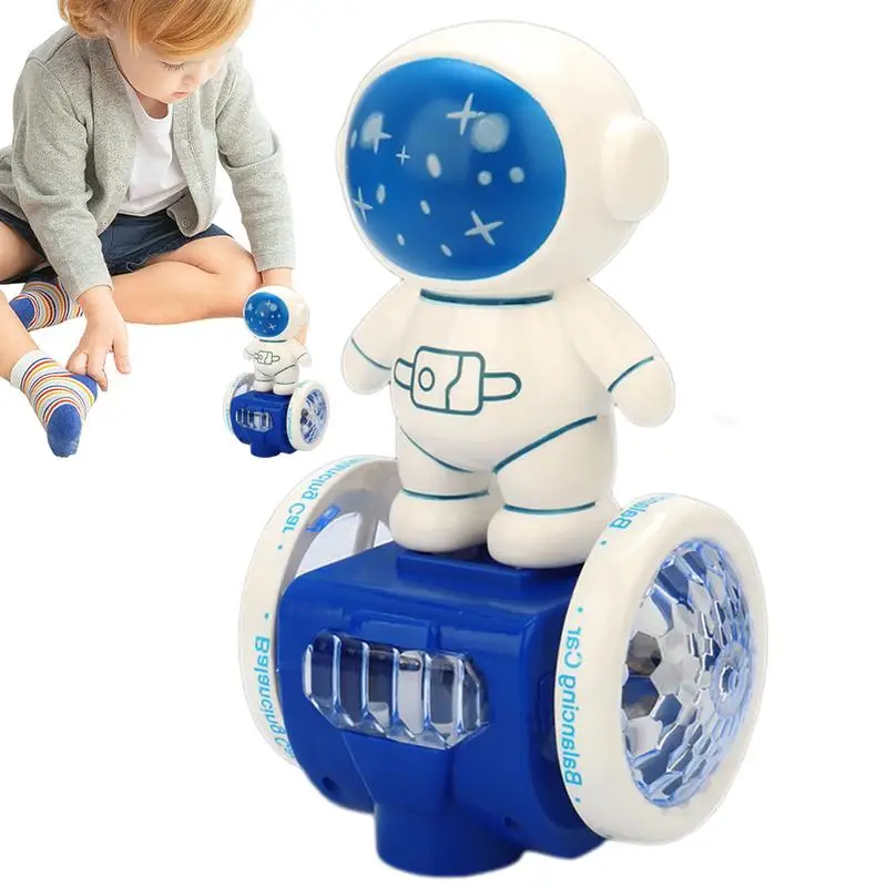 Musical Toys Electric Astronaut Balance Car Music Toy Motion Activated Light-Up Car For Toddler Colorful Light Press & Go Car