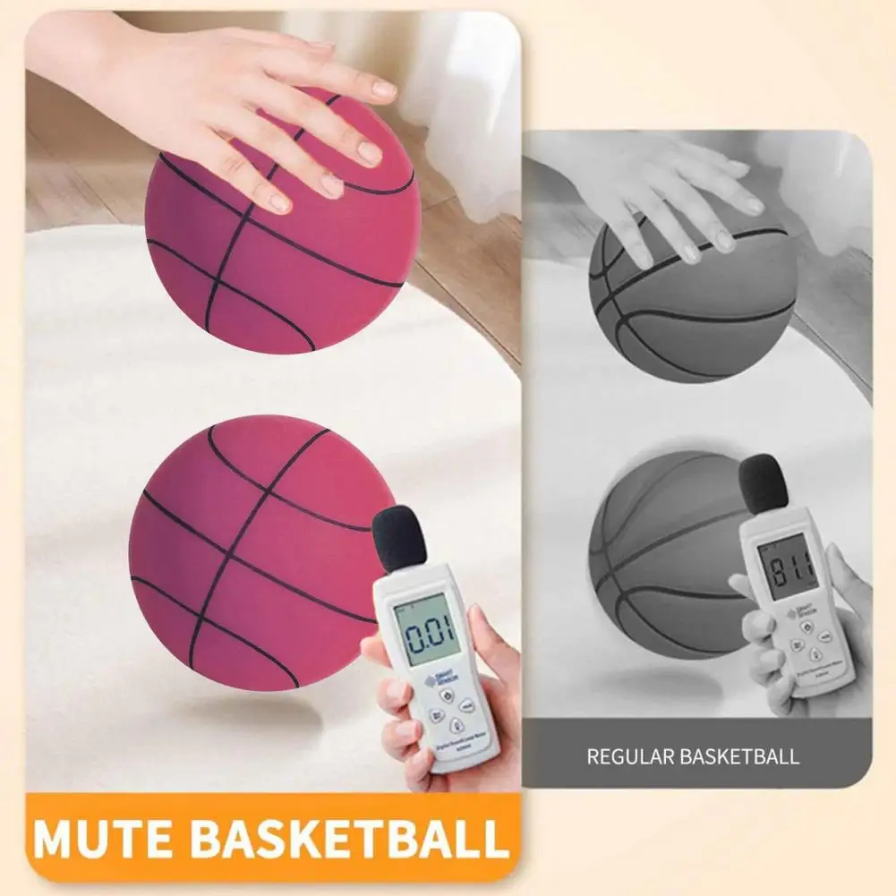 

Soft Faux Leather Basketball Noiseless Basketball Toy Silent Foam Basketball for Indoor Training Dribbling Sports Toy for Kids