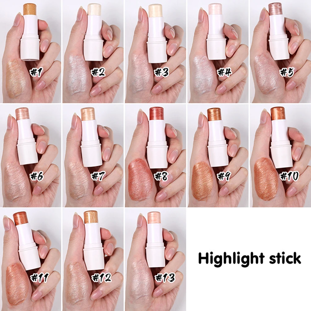 6.3g Private Label Highligter Stick Custom Logo White Tube Facial Brightening Contouring Highlight Face Natural Makeup Vegan