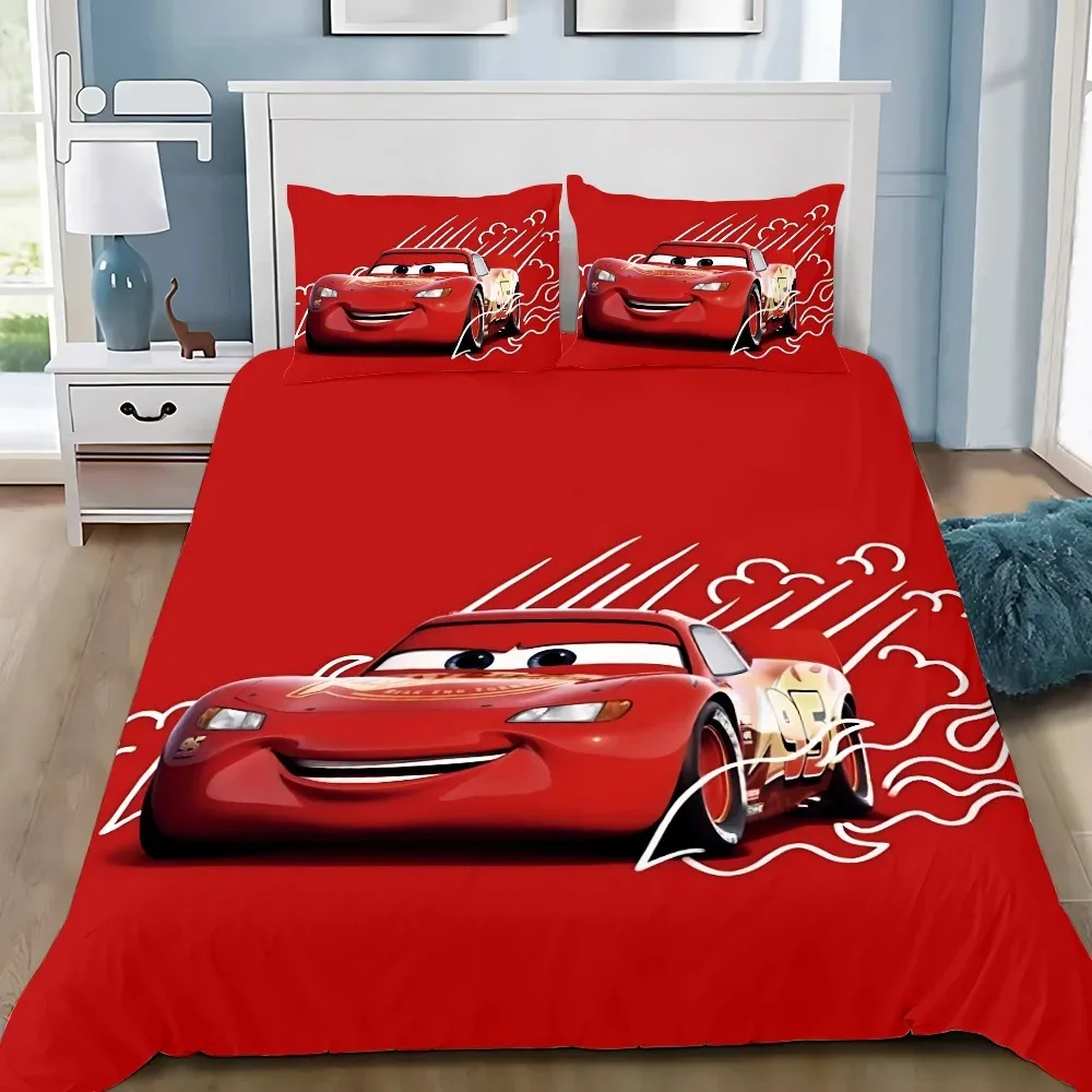 95 Rote Auto-Bettbezüge, Kissenbezüge, Auto-Bettwäsche-Set für Erwachsene, Jungen, Mädchen, Schlafzimmerdekoration, Kindergeschenk, Einzelbett, Doppelbett, große Größe ﻿ – Detail 6