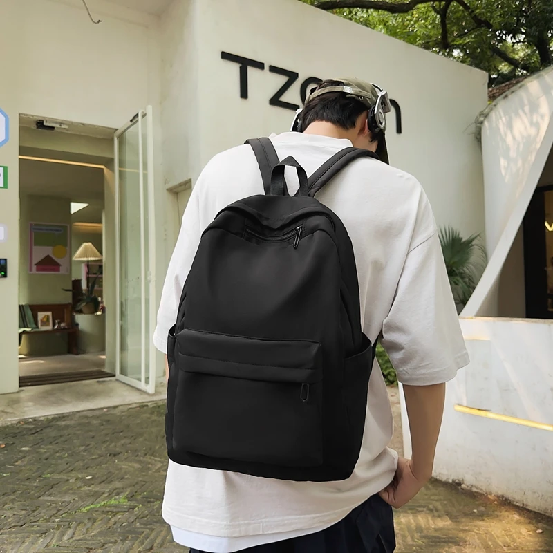 Zaini semplici Borsa da viaggio di grande capacità Tinta unita Harajuku Studente Zaino Donna Uomo Zaino unisex Adolescente