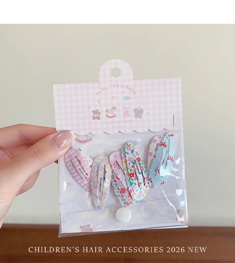 10er-Set Niedliche Blumen- und Frucht-Haarspangen für Kleinkinder, Schonende Wellenkanten-Haarklammern für Baby- und Kinderfransen – Detail 5