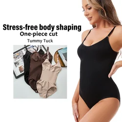 U Neck Bodysuit High Elastic Compression Body Suits Open Crotch Shapewear Women Seamless Tummy Control Buttock Lifting Shaper