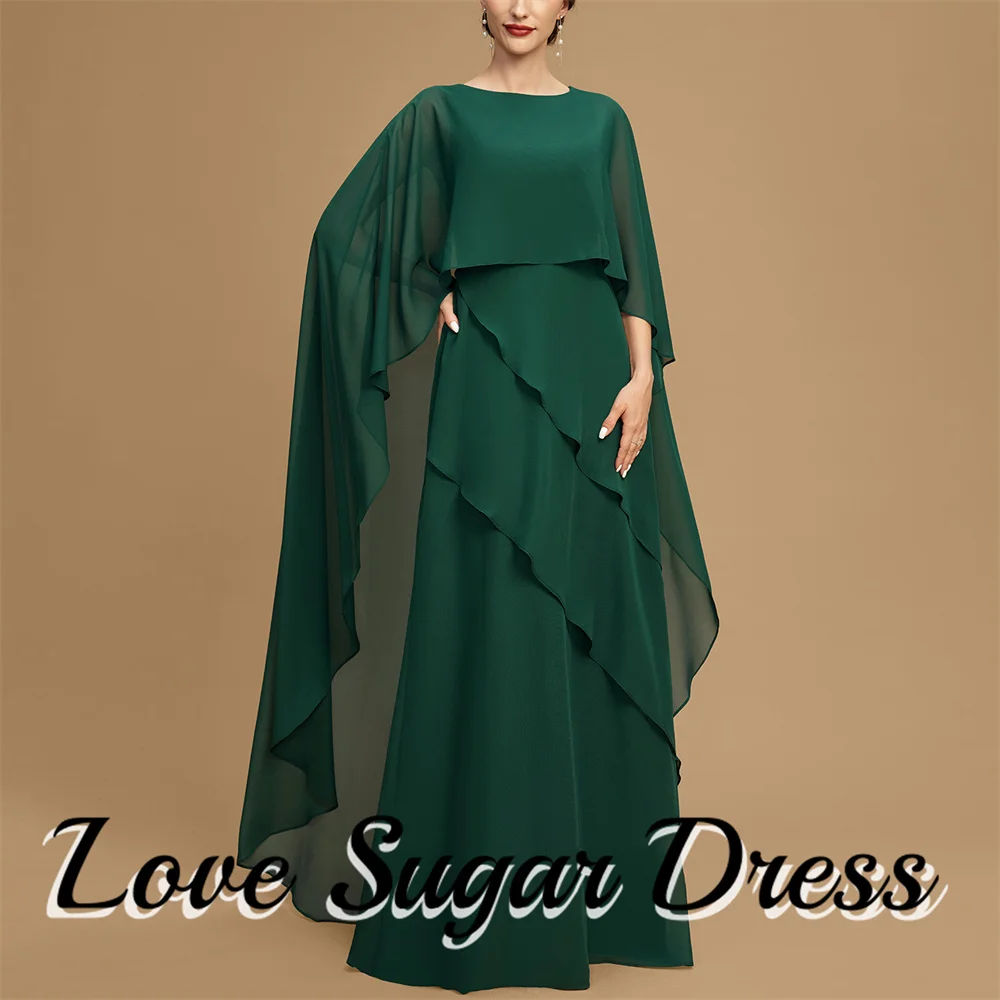 Chiffon Coulmn Mother of the Bride Dresses Simple Long Ruching Wedding Party Gowns Customsizedفساتين سهرة