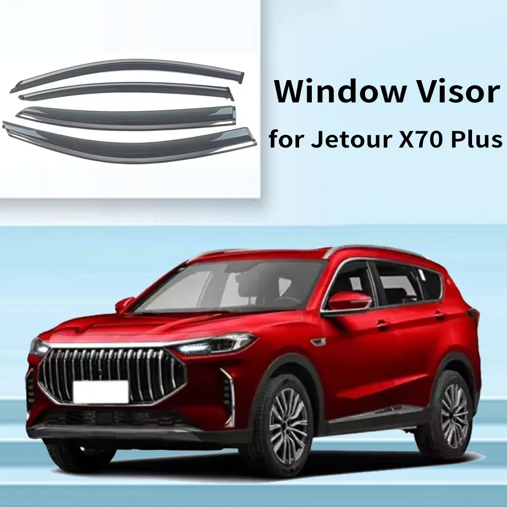 

Chrome Strips Rain Guards for Jetour X70 Plus 2021-2023 Window Visor Wind Deflectors Door Visor Vent Shades Ventvisor