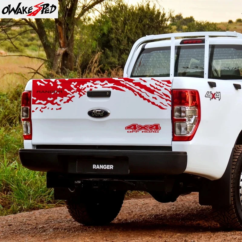 

Car Tail Decor Stickers 4x4 OFF Road Sport Stripes Wildtrak Raptor Vinyl Decal For Ford Ranger Pickup Trunk Exterior Accessories