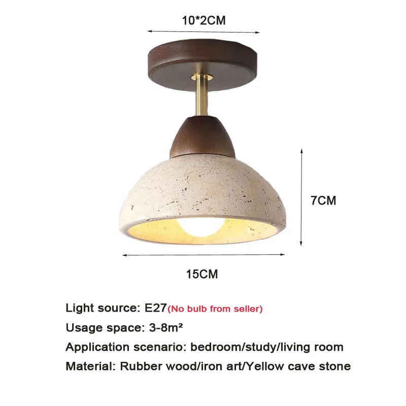 Nordycki współczesny lampa sufitowa żółty marmur LED typu Downlight korytarz balkon światło sypialnia salon Home Decor drewno okrągłe światła