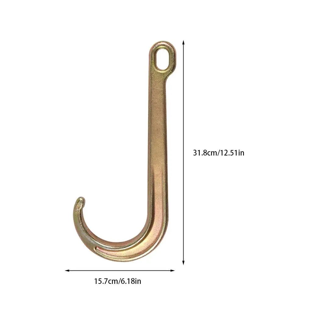 Universal Alloy Steel Tow Truck Hook Long Handle Wrecker J Shaped Hooks Automotive Automobile Modified Spare Parts
