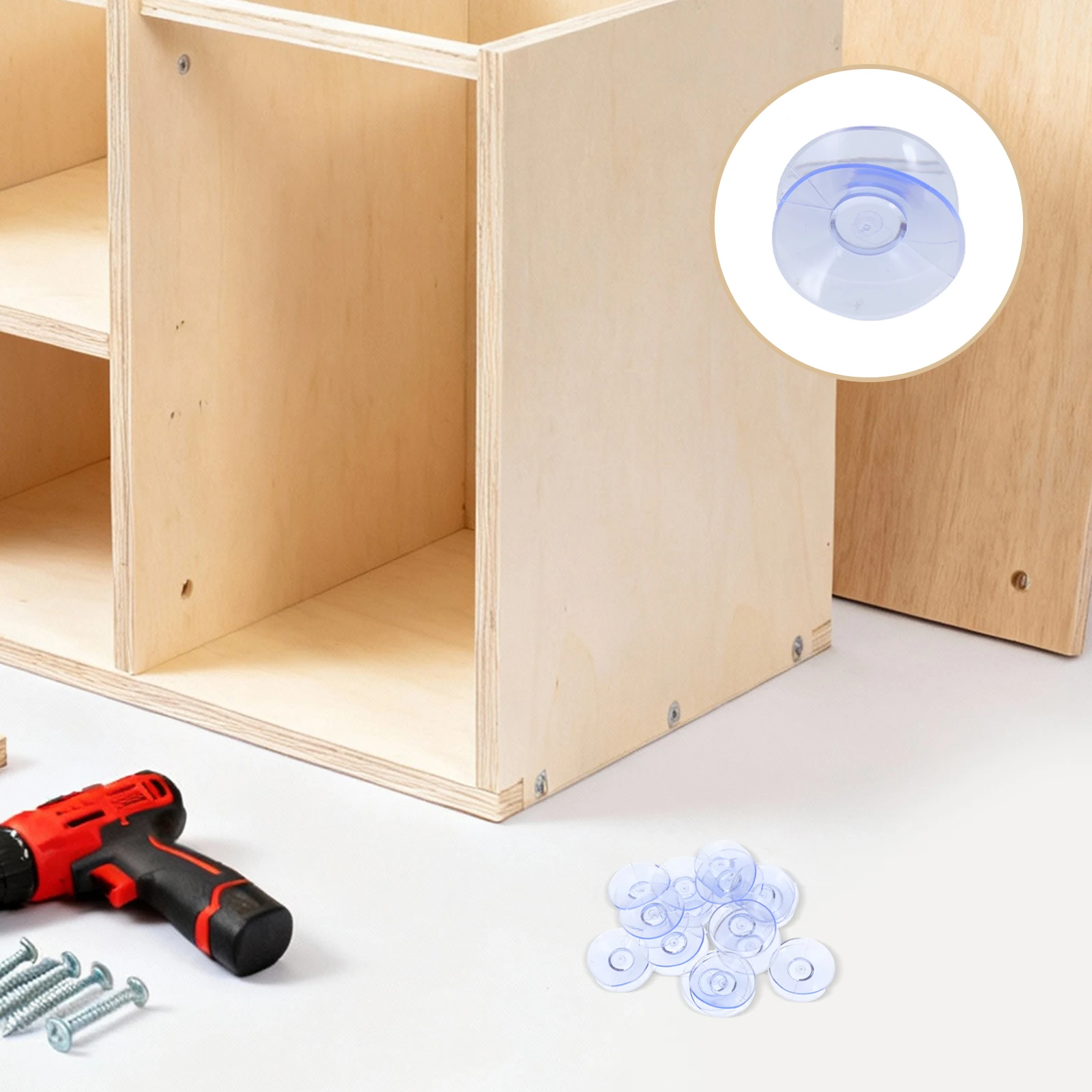 20 قطعة طاولة شاي وسادة مضادة للانزلاق 1.4X1.4 بوصة شفافة مزدوجة الوجهين شفط الكؤوس لطاولة زجاجية عدم الانزلاق الوفير استبدال #1