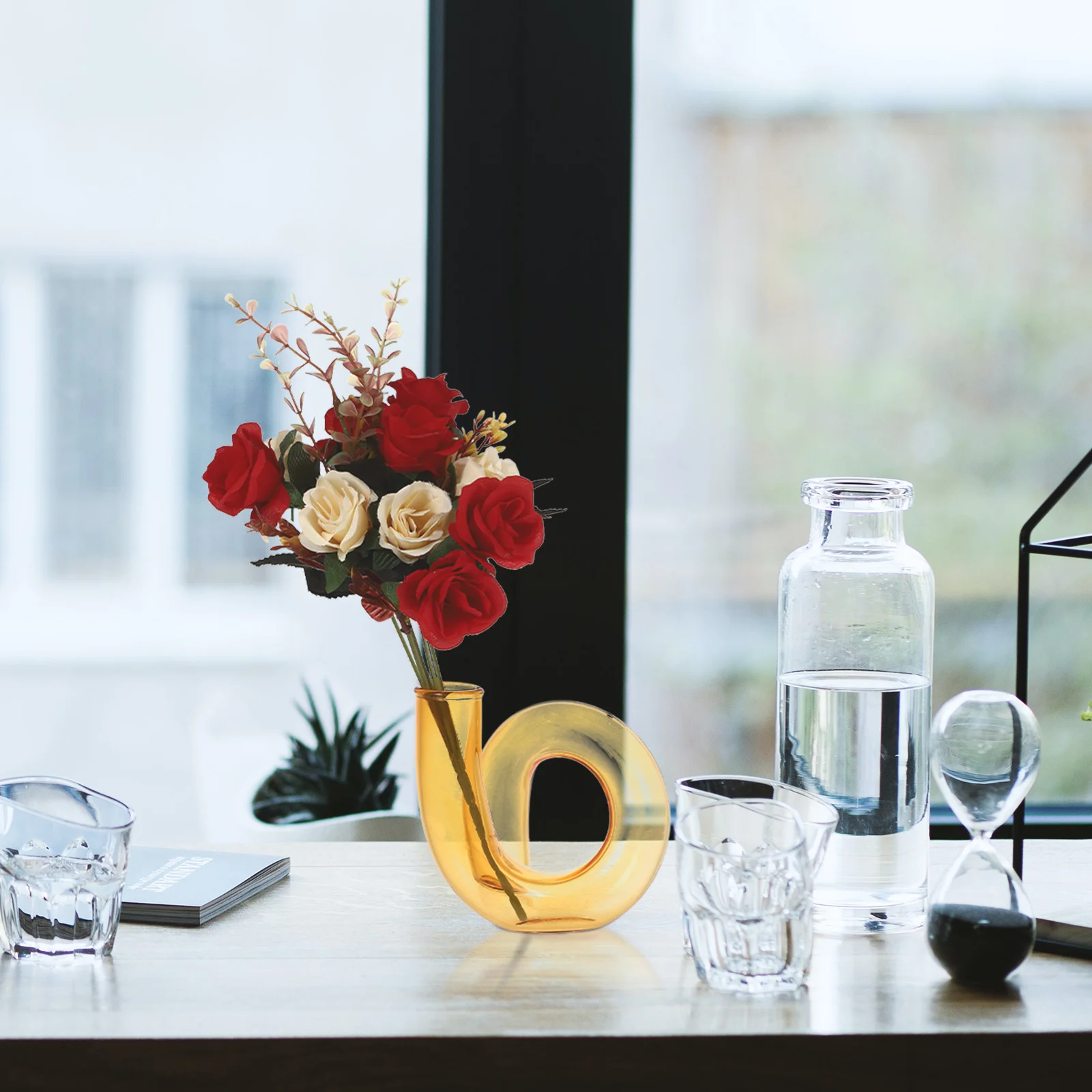 

1Pcs Nordic Style Special-Shaped Glass Flowerpot Hydroponic Vase Home Desk Decoration Room Flower Container