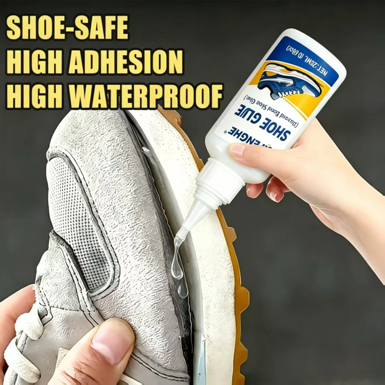 QIFENGHE Shoe Glue 0.68oz Professional Shoe Repair Adhesive Strong Bond For Loose Soles Detached Decorations Works On Leather Ca image 5