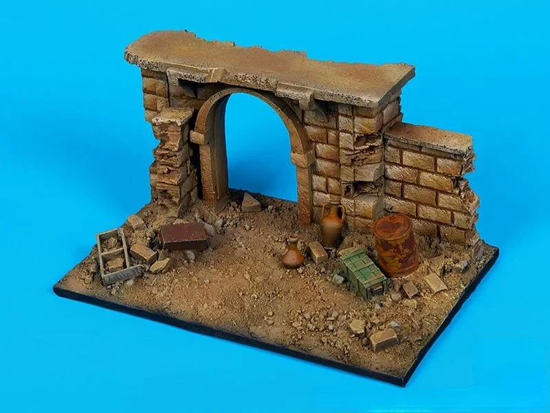 1/35 Scale Die-cast Drawing Resin Scene Gate (Afghanistan) Base Model Assembly Kit Unpainted