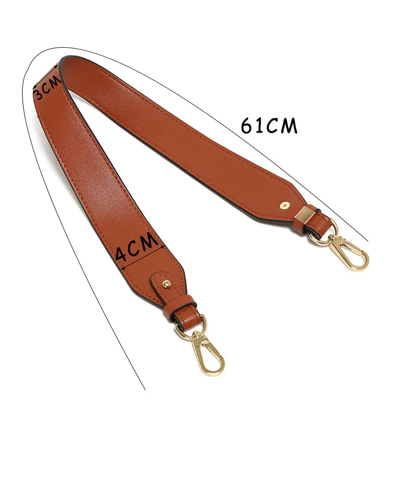 61CM PU Leather Bag Strap Accessories For Handbags Shoulder Bag Strap 4CM Wide Handbag Handles Replacement Belt Bag Handle Strap