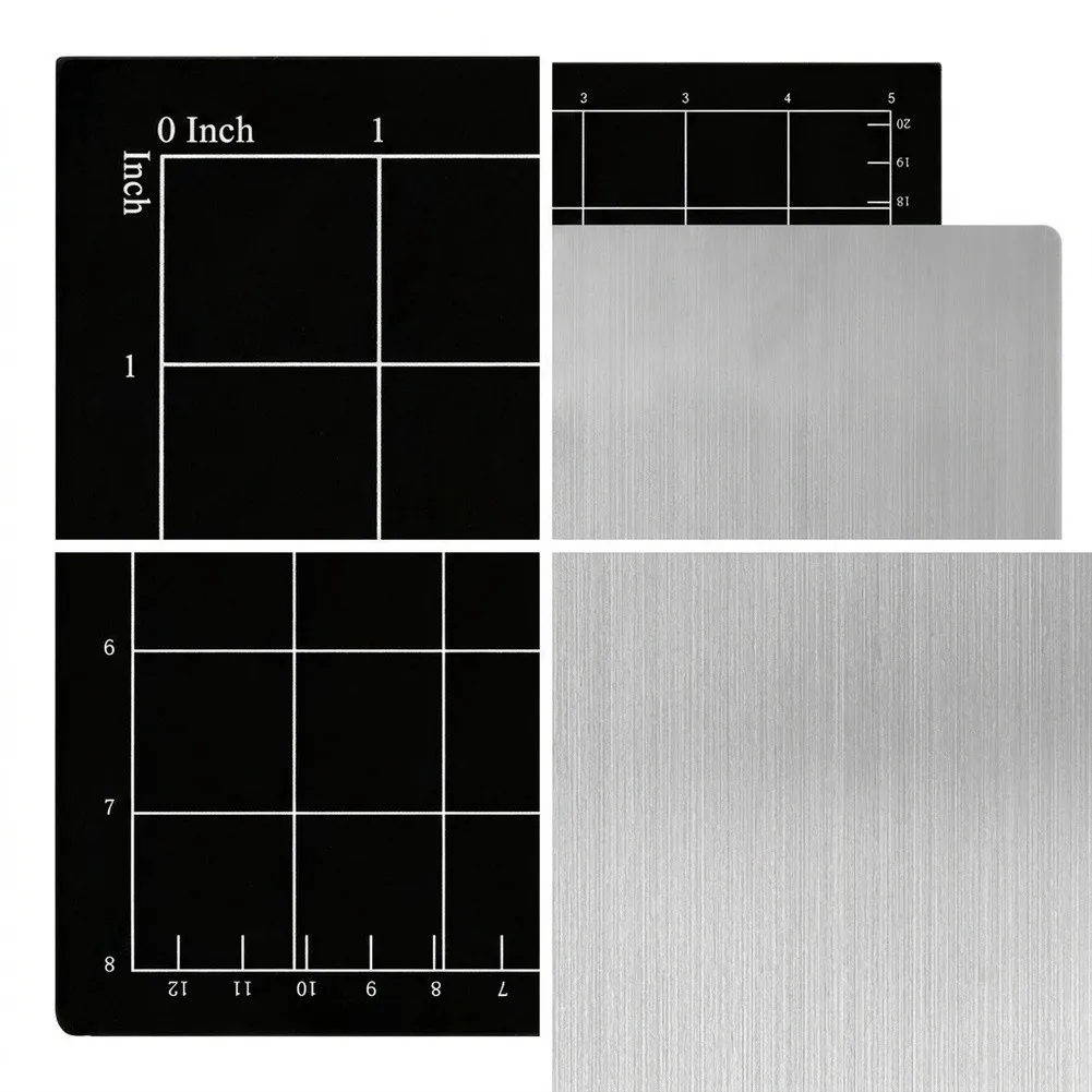 Magnetic Steel Cutting Mats for Die Cutting Machines 8.7inch x 6inch and 8.9inch x 6inch Stainless Steel with Rubber Mats