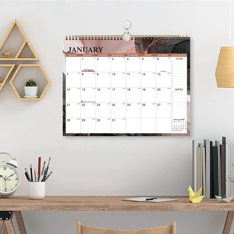 Calendar 2024-2025 Wall Calendar, January 2024 - June 2025 Calendar, 18 Months Holiday Calendar Easy Install