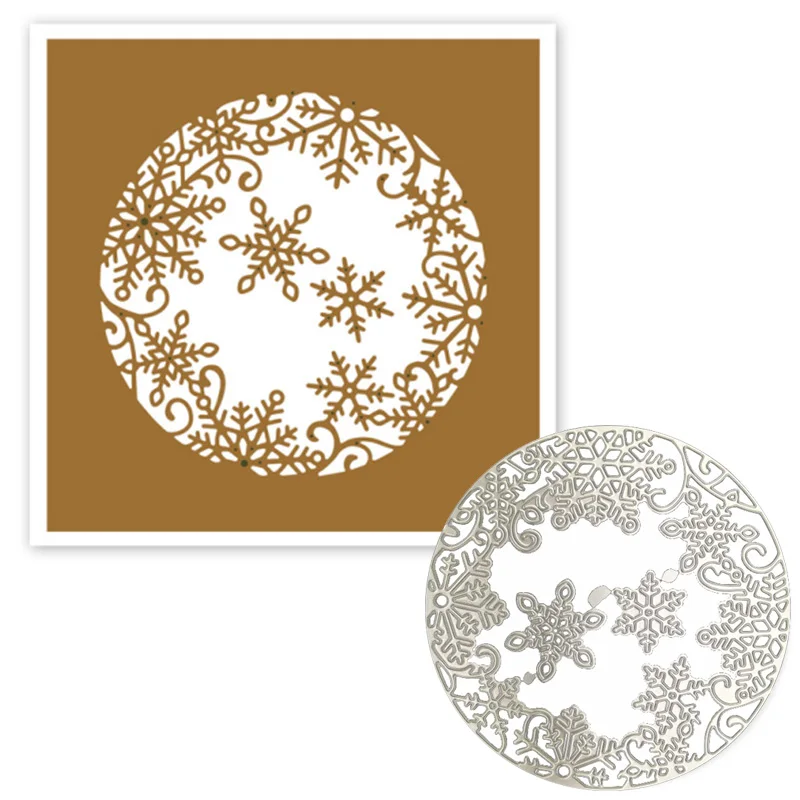 

Christmas Round Lace Snowflake Metal Cutting Dies for DIY Scrapbooking and Card Making Decor Embossing Craft Die Cut