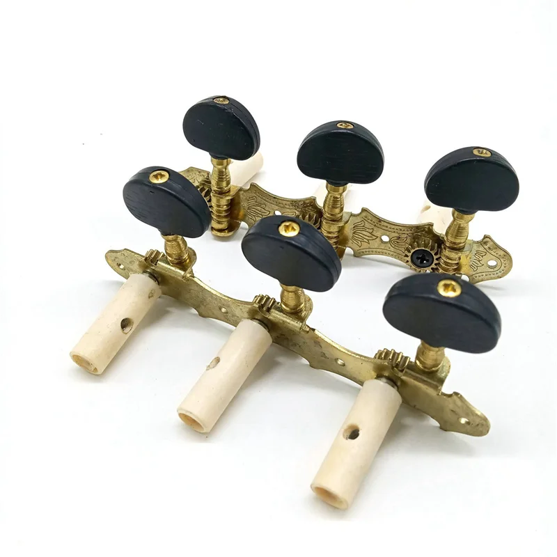 

ABVL-10X Left Right Classical Guitar String Tuning Pegs Machine Heads Tuners Keys 3L3R Professional Guitar Accessories,Black