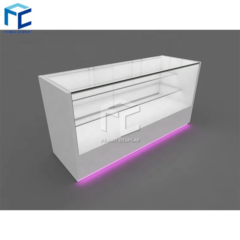 2025customized.Factory Direct Sell Dispensary Counters Smoke Shop Display LED Glass Display Showcase Furniture