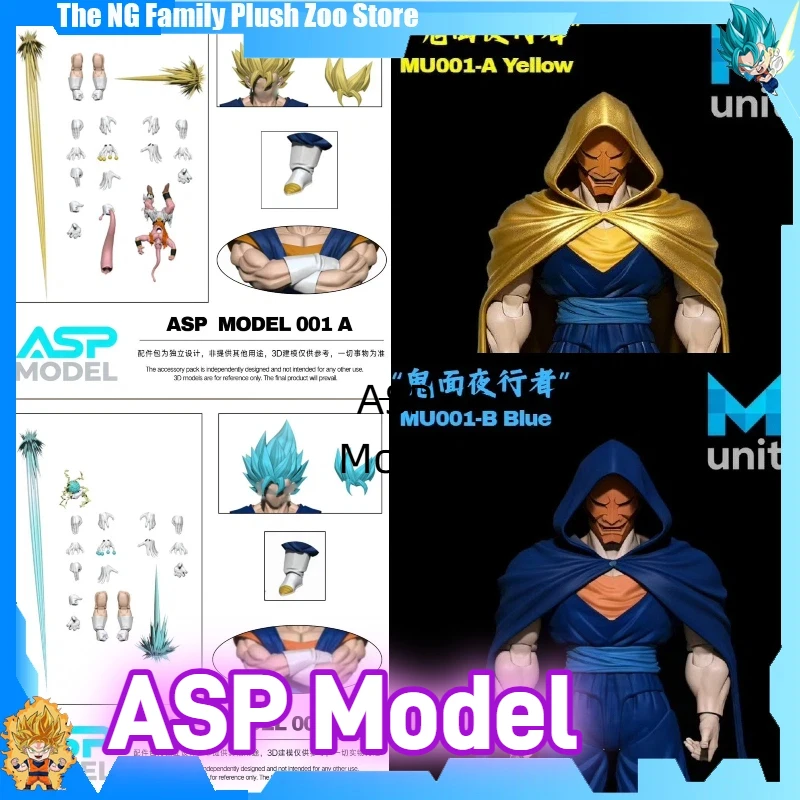 

ASP Model Dragon Ball Z Super Saiyan Vegito 3.0 Body Action Figure Toy Gift Ghost Face Night Stalker Collectible