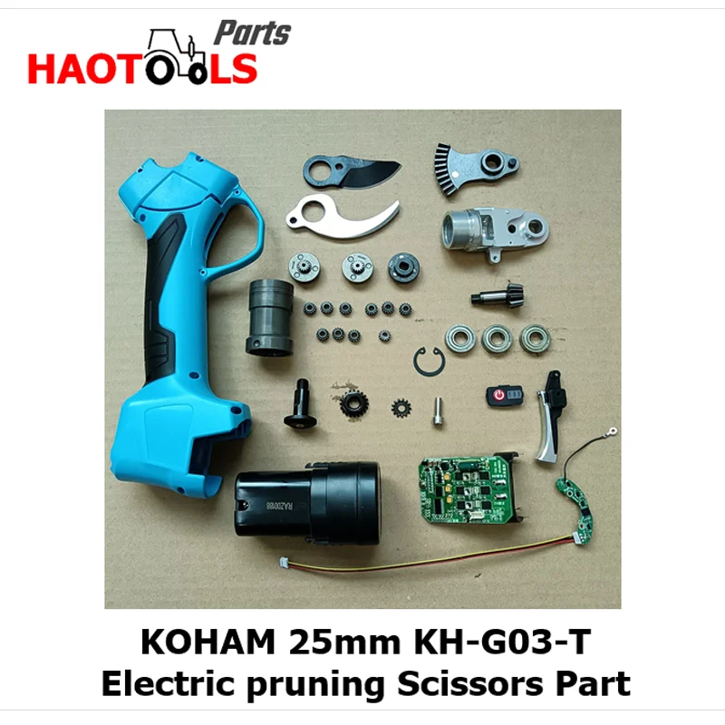 Parts for KOHAM 25mm Electric Pruning Scissors KH-G03-T, Accessories, Blade, Battery, Charger, Board, Case, Motor, KH-G03-T