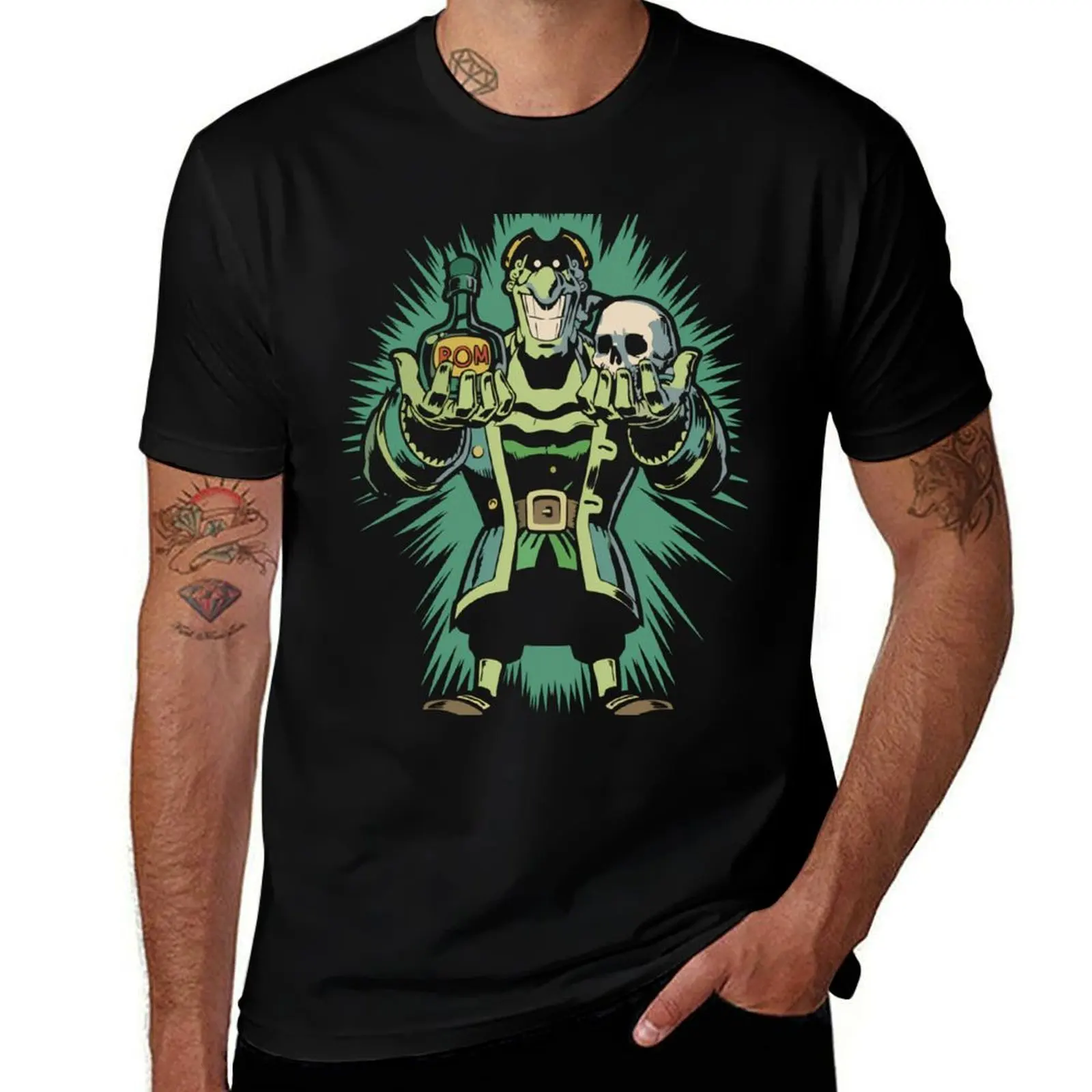 Dark Dr. Livesey - Rom and Death - Treasure Island Halloween T-Shirt Urban Casual Loose Fit Tee