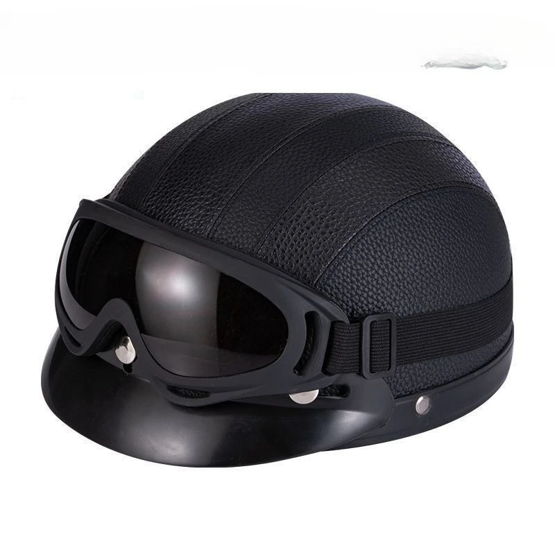 

Electric bicycle special retro hard hat 3c helmet with sunglasses