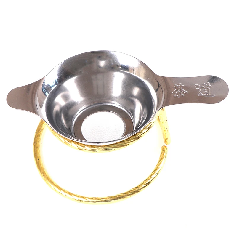 Accessori per colino da tè con imbuto per foglie di tè a maglia fine con filtro per tè in acciaio inossidabile 1PC