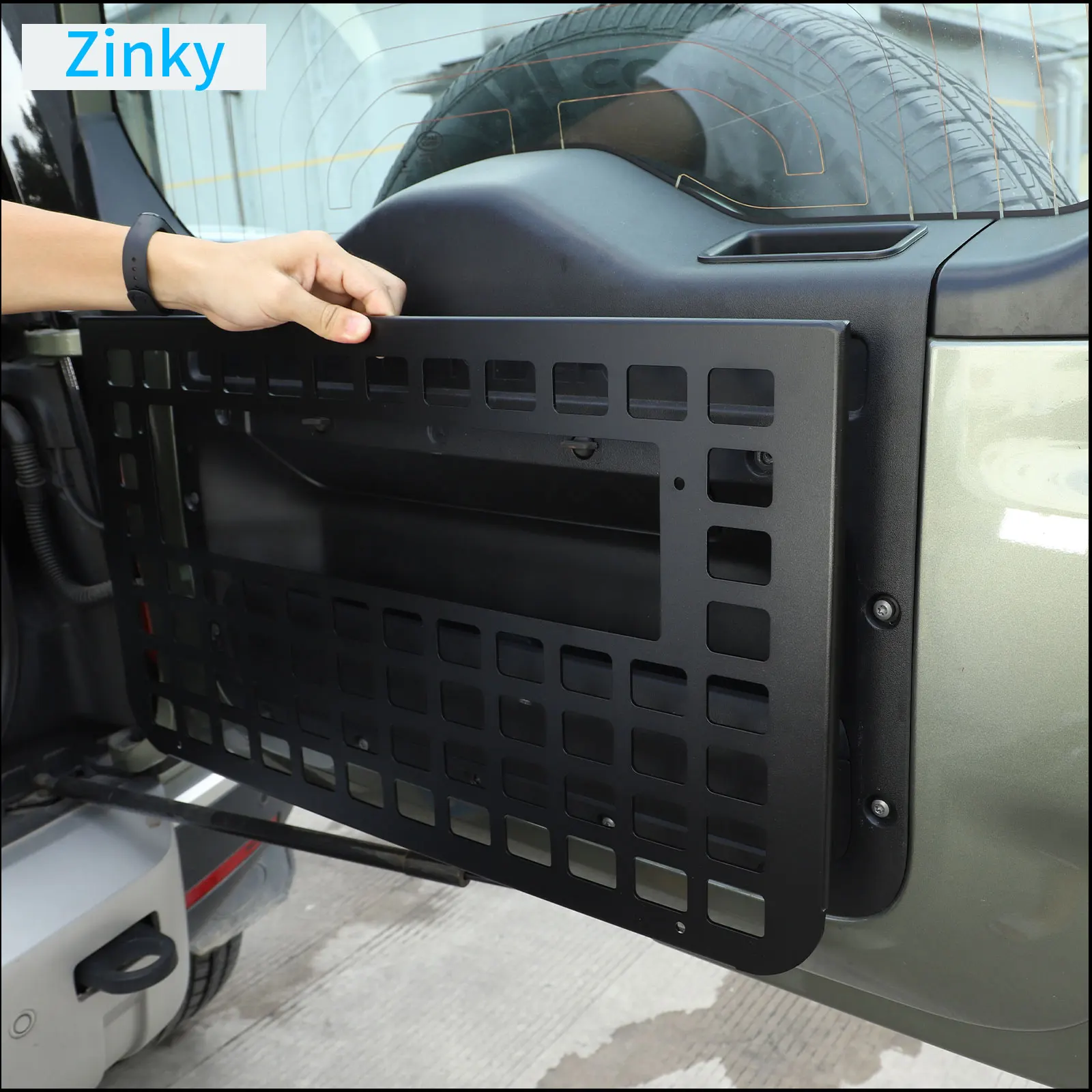 

Zinky Car Trunk Tailgate Storage Bag Rack for Land Rover Defender 90 110 2020 + Aluminum Alloy Interior Accessories 1 Pcs