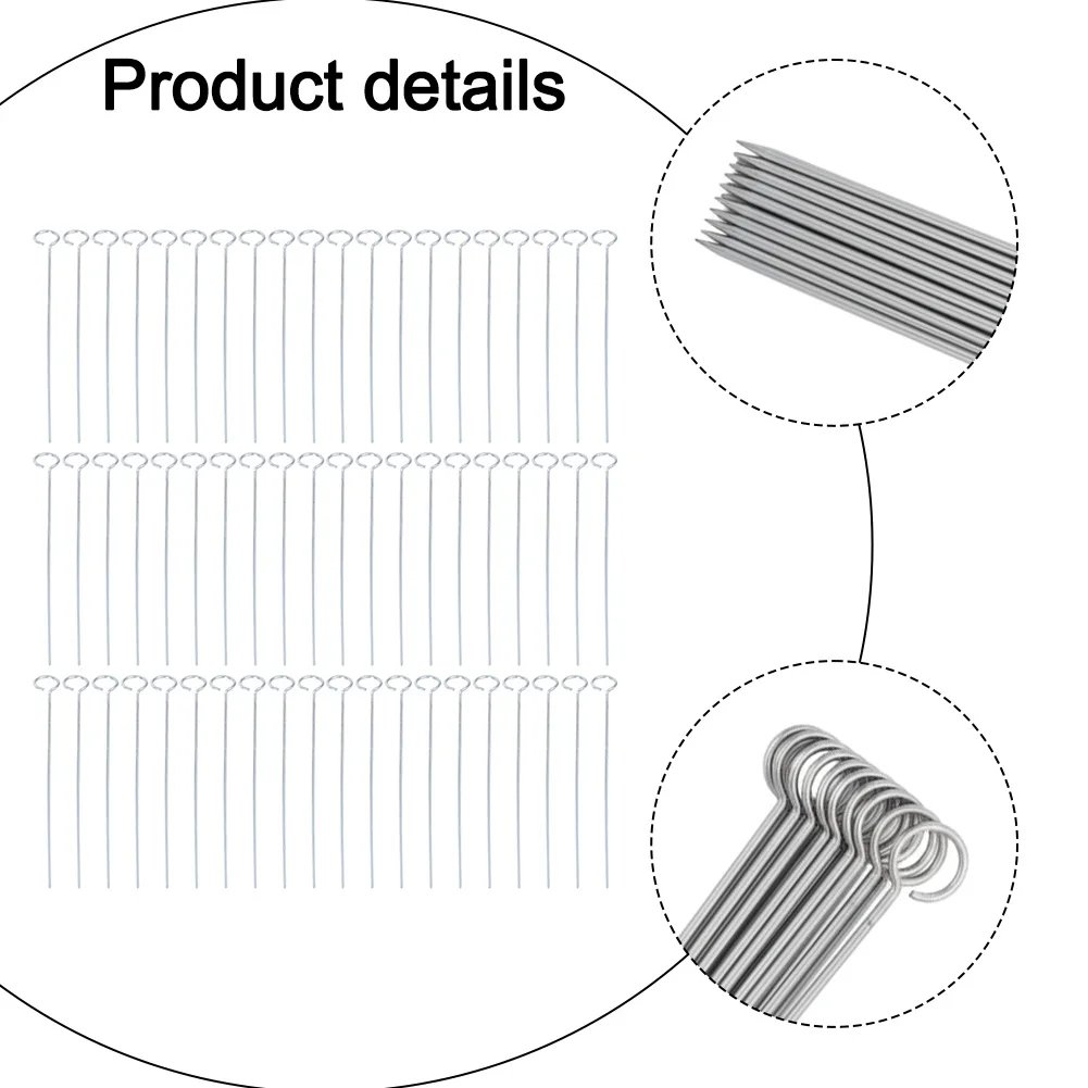 

60PCS Metal Garden Lamp Posts Compatible With C7 C9 Lights, Outdoor Stakes For Lighting Or Plant Support