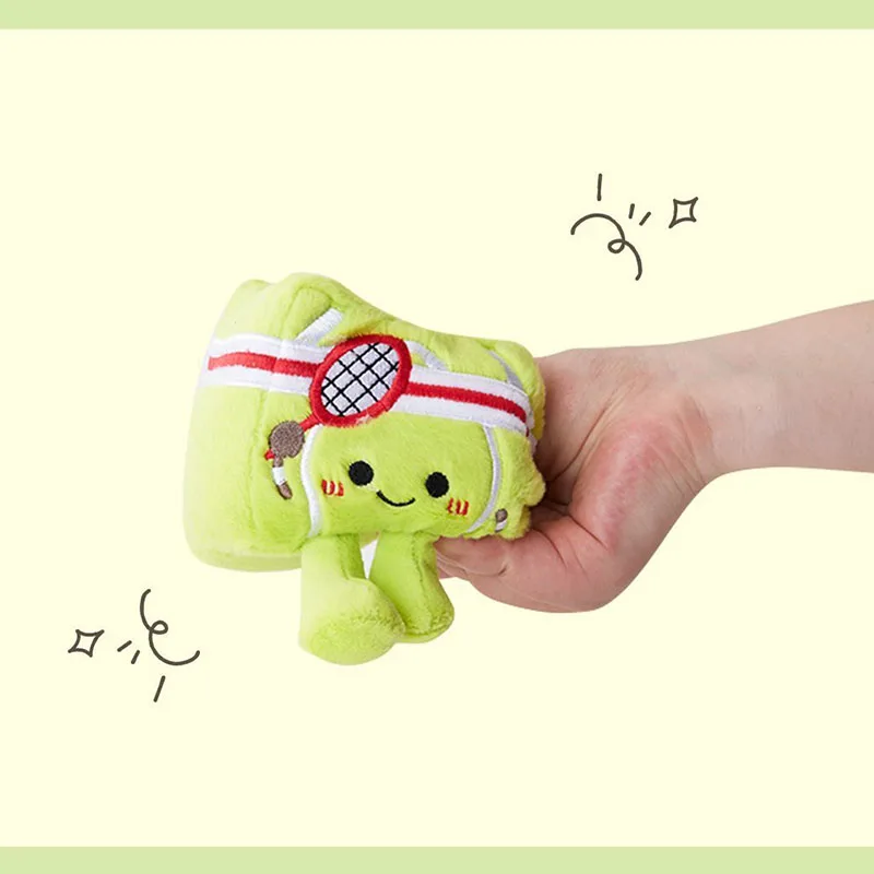 Cute Outdoor Sports Ball Plush Toy Stress Relief Stuffed Animal with Square Design Slow Rebound for Kids Adults Birthday Gifts