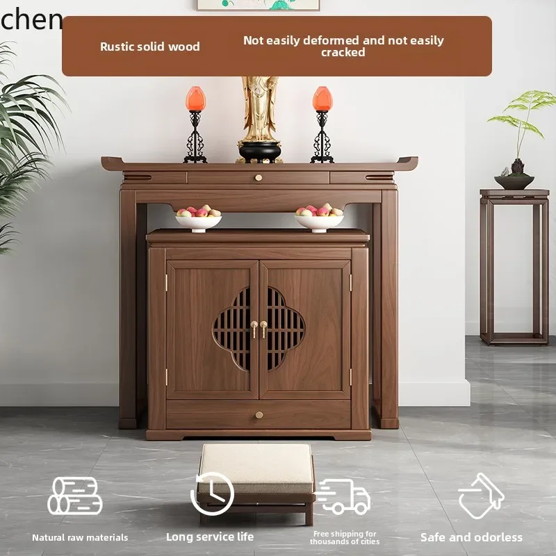 DSA  Cabinet with Doors for Offering Table Incense Case Home Table Modern Standing Cabinet Altar Buddha