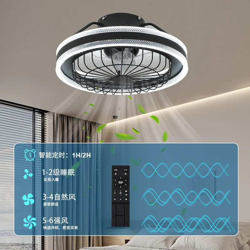 

Dimmable Electric Ceiling Fan with Light And Remote Control 360° Rotating Head for Bedroom Home Use