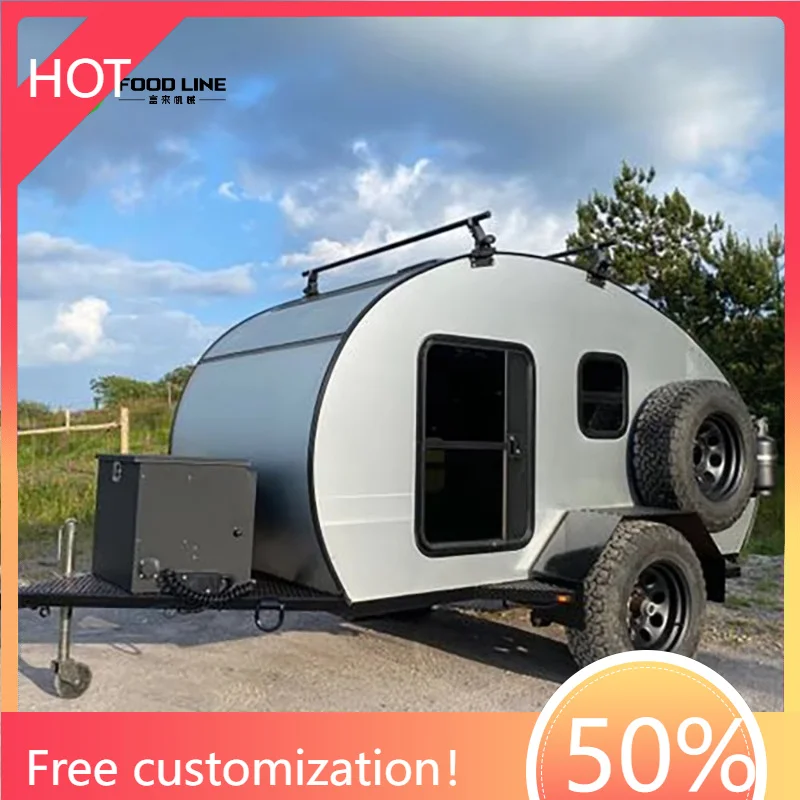 Ultra Lightweight Off Road Small Teardrop Camper Trailer With Air Conditioning Customized
