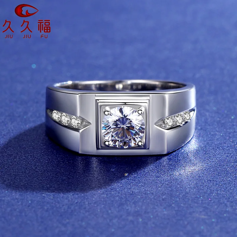 Fashion Domineering Luxury Ring for Men, PT950 Platinum Plus 1 Carat Moissanite, upgrades domineering