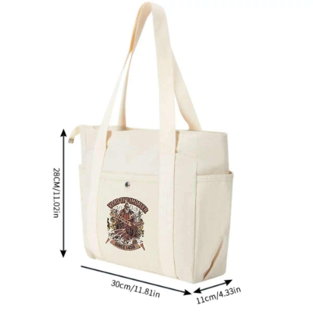 حقيبة قماش من Vlad the Impaler Emblem ذات سعة كبيرة للعمل والتنقل عالي المظهر