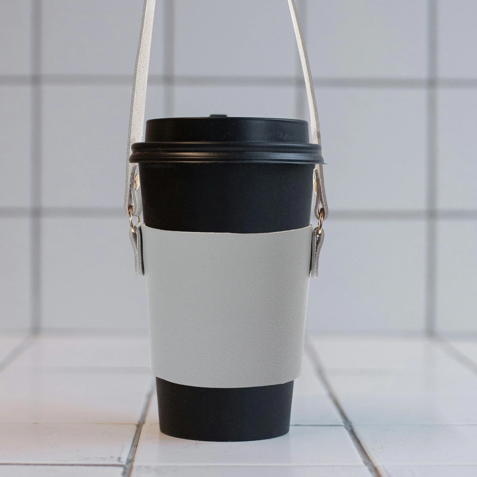 

Reusable Hot Cup Sleeves Grey H Design Coffee Sleeve Drink Carrier Insulated Water Bottle Accessories Portable