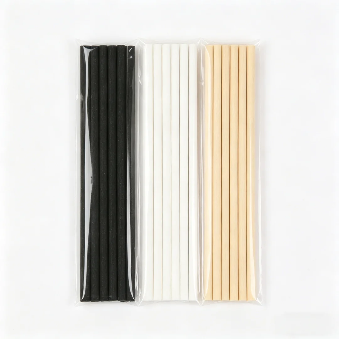 100pcs Black White Diffuser Sticks 3mm 30cm Long  Aromatherapy Diffuser Sticks for Essential Oils Absorption And Dispersion