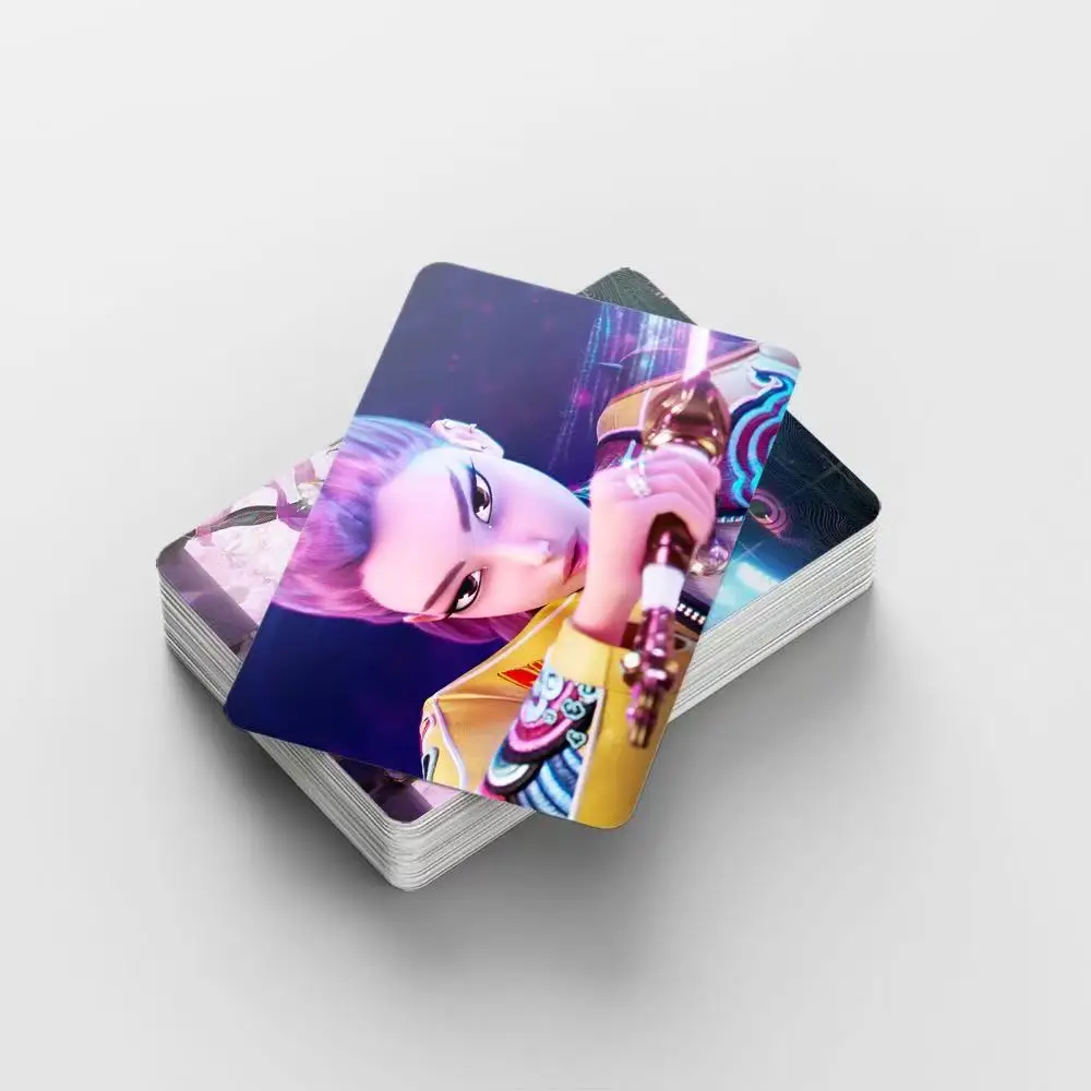 60pcs Kpop Demon Hunter Laser Card for Boys Girls Cartoon Anime Animation Surrounding Students Fashion Cute Collect Cards Gifts