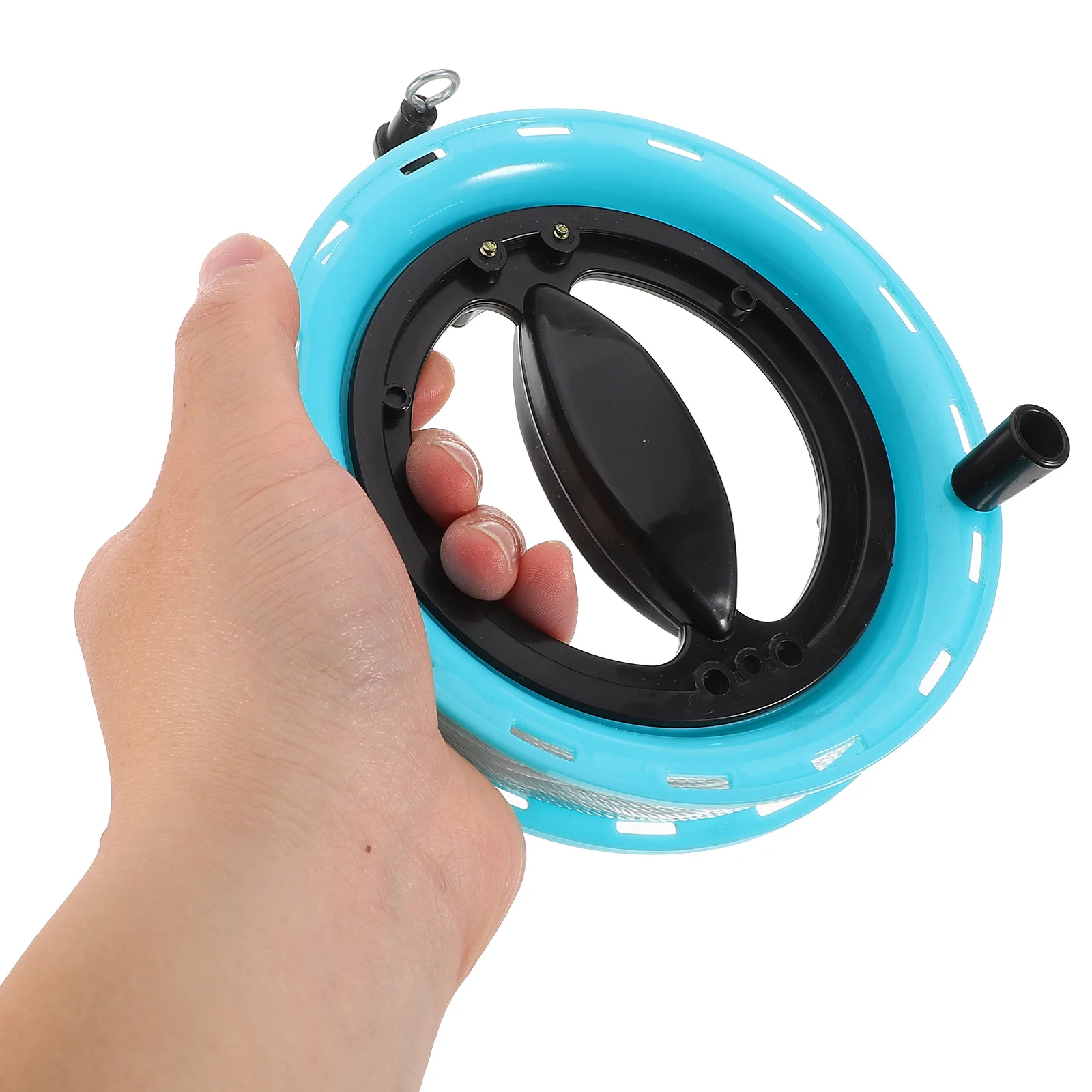 Carretel de corda de pipa branco, 14cm, 100m, portátil, design oco, ferramenta de enrolamento reverso para adultos, acessórios voadores de plástico, carretel de pipa