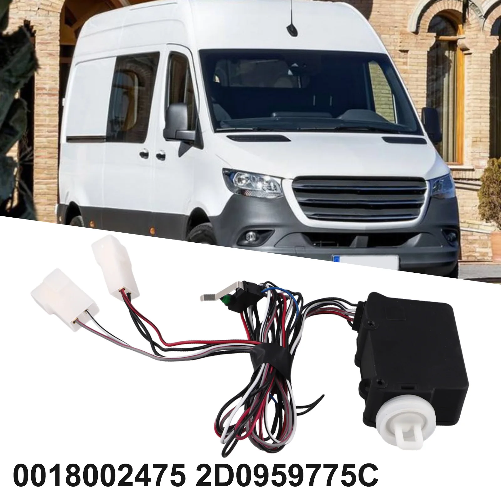 

Door Central Locking Actuator For Mercedes Sprinter 96-06 For Vito W638 For LT 97-06 OE 0018002475 2D0959775C Black ABS Replacem
